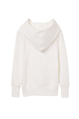 Felpa bianca in jersey di cotone con cappuccio GUCCI KIDS | 771624XJGZD9214